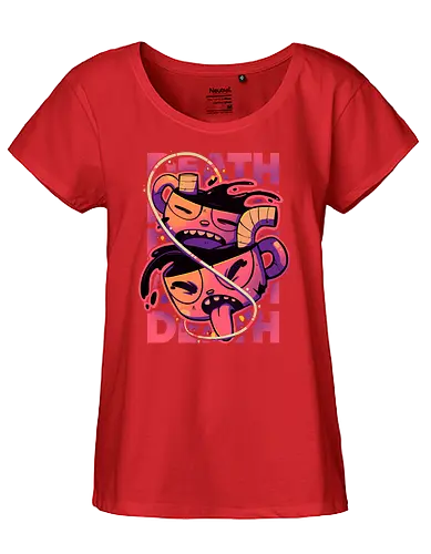 CupDEATH - cup, tod, gaming, cuphead, death - Fairtrade Girl Shirt