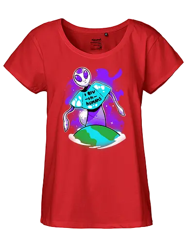 I BLV - alien, human, mensch, I believe, außerirdisch - Fairtrade Girl Shirt
