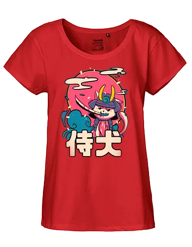 Inu-San - cat, katze, samurai, japan - Fairtrade Girl Shirt