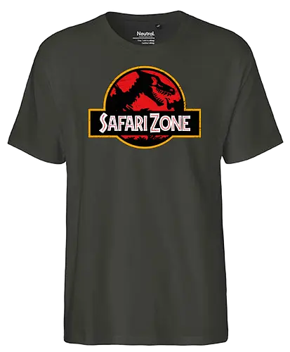 Safari Zone - safari, pocket, monster, jurassic, park, dino, mashup - Fairtrade T-Shirt