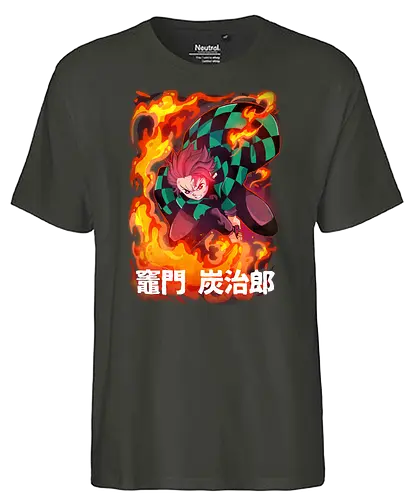 TJR!!! - Tanjirou, demon, slayer, anime, Mugen, train - Fairtrade T-Shirt