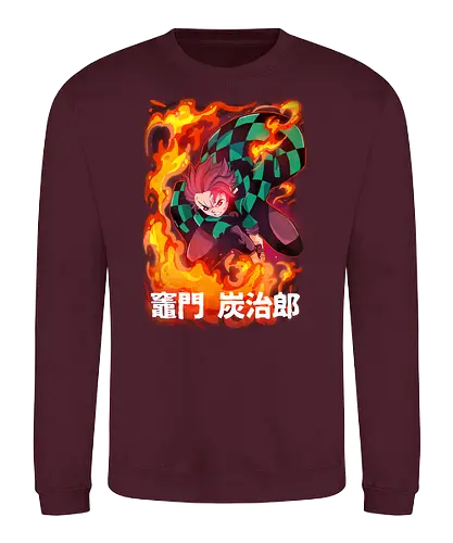 TJR!!! - Tanjirou, demon, slayer, anime, Mugen, train - Sweatshirt