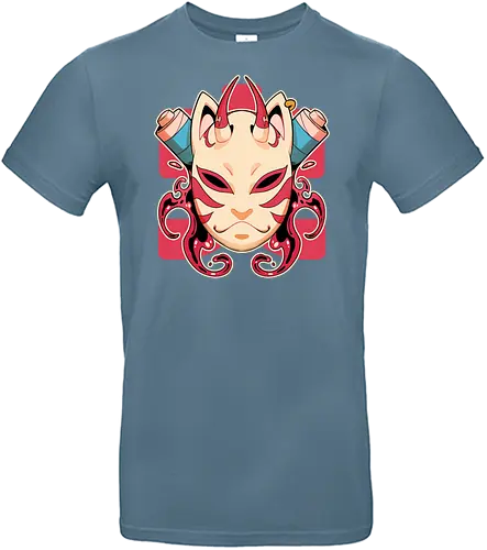 Fire Spirit - fire, feuer, maske, kitsune, fox, fuchs - Standard T-Shirt