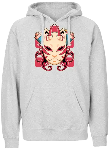 Fire Spirit - fire, feuer, maske, kitsune, fox, fuchs - Fairtrade Hoodie