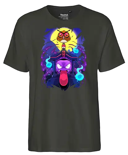 Will-O-Wisp - ghost, geist, pocket, monster, temple - Fairtrade T-Shirt