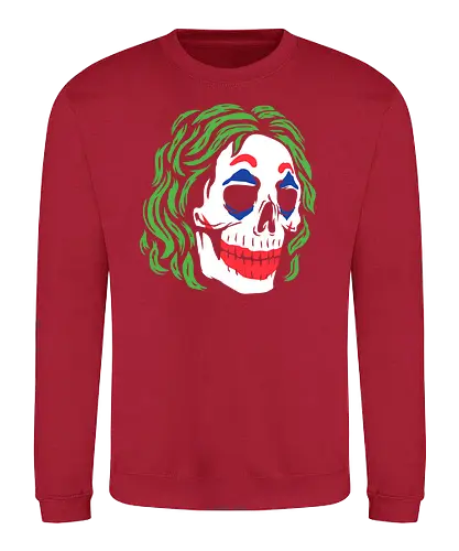 Joker Skull - clown, comic, villain, skull - Sweatshirt