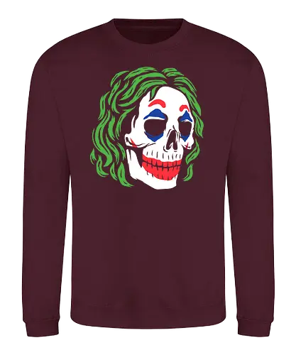 Joker Skull - clown, comic, villain, skull - Sweatshirt