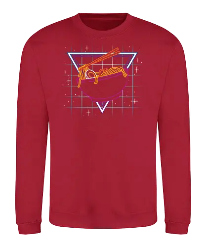 Neon Ramen - ramen, neon, 80s, japan - Sweatshirt