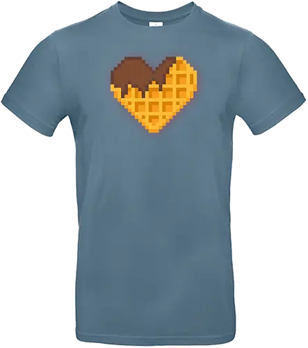Waffle Heart Pixel - Waffle, Waffel, food, Soulfood, Sweet, Chocolate - Standard T-Shirt