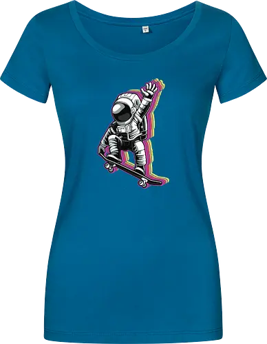 Skater Astronaut - astronaut, skater, Skating, space - Women T-Shirt
