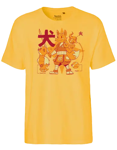 Sword-Wielding Dog, Fireball Shooter! - fantasy, rpg, dog, cute - Fairtrade T-Shirt