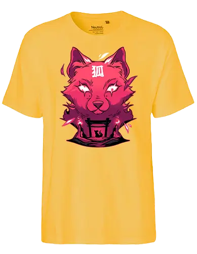 Spiritual fox - fox, kitsune, spirit, japan - Fairtrade T-Shirt