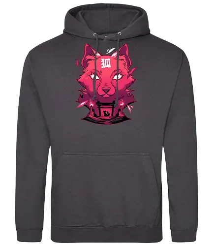 Spiritual fox - fox, kitsune, spirit, japan - Standard Hoodie