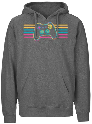 Colorful Joystick - console, konsole, retro, Retro gaming - Fairtrade Hoodie