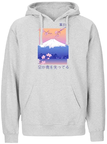 Vaporwave Mt. Fuji - fuji, Pastel, japan, wave - Fairtrade Hoodie