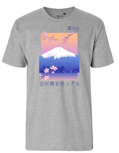 Vaporwave Mt. Fuji - fuji, Pastel, japan, wave - Fairtrade T-Shirt