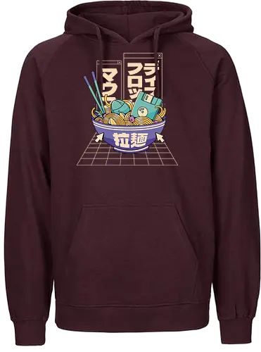 Retro Tech Ramen - ramen, 80s, retro - Fairtrade Hoodie