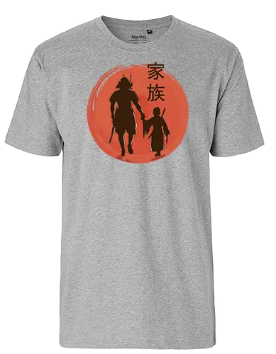 Samurai Father - samurai, father, son, japan - Fairtrade T-Shirt