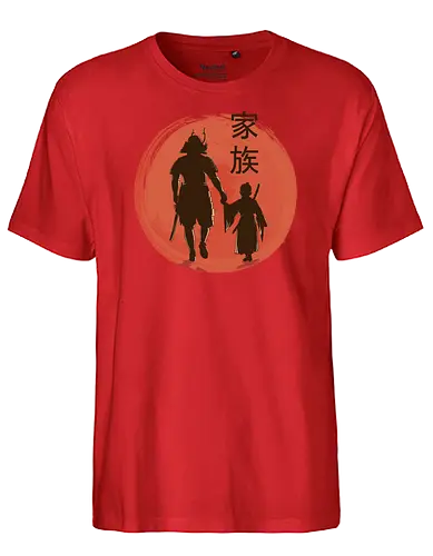 Samurai Father - samurai, father, son, japan - Fairtrade T-Shirt