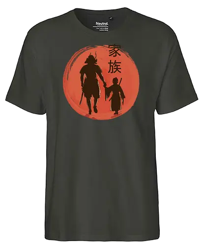 Samurai Father - samurai, father, son, japan - Fairtrade T-Shirt
