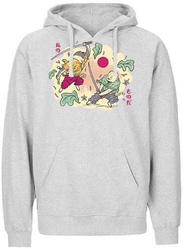 Samurai Cats - cat, katze, samurai, sushi, Salad - Fairtrade Hoodie