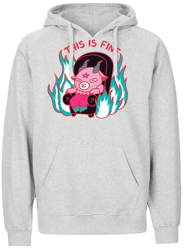 This is Fine - devil, hell, warm - Fairtrade Hoodie