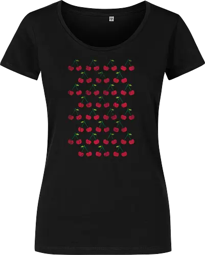 Little Cherries Stencil Pattern Rough