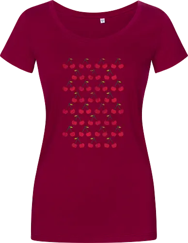 Little Cherries Stencil Pattern Rough