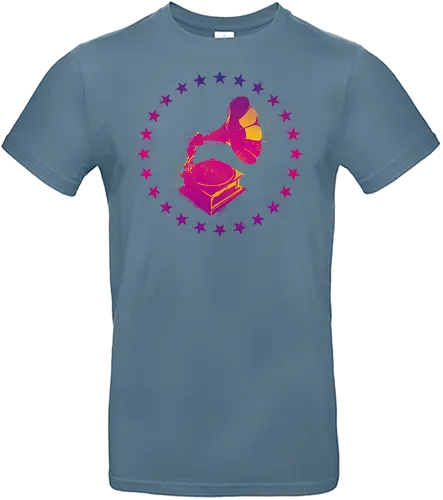 Grammophon Stencil - music, classic, vinyl, musik - Standard T-Shirt