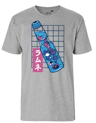 Blue Ramune - Japanese, pocket, monster, Ramune, softdrink, japan - Fairtrade T-Shirt