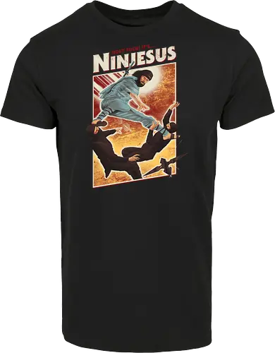 Ninjesus - jesus, ninja, 90s, 80s, movie, poster, awesome - Hausmarke Shirt