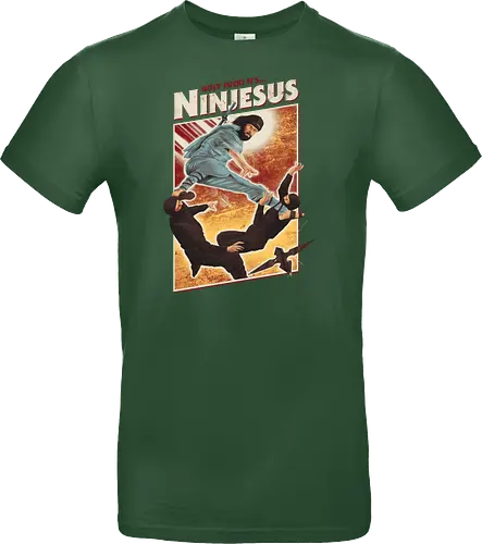 Ninjesus - jesus, ninja, 90s, 80s, movie, poster, awesome - Standard T-Shirt