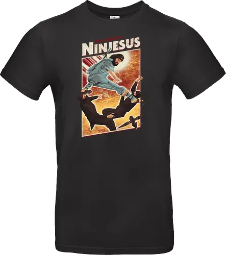 Ninjesus - jesus, ninja, 90s, 80s, movie, poster, awesome - Standard T-Shirt