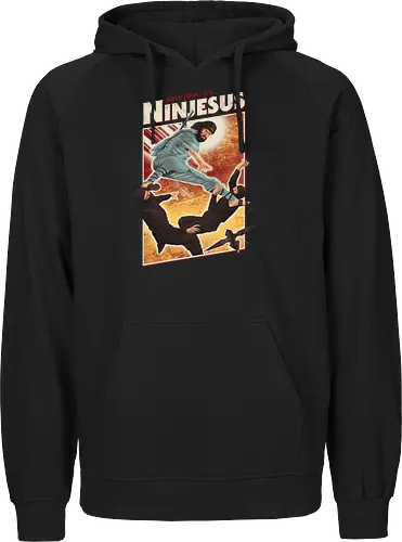 Ninjesus - jesus, ninja, 90s, 80s, movie, poster, awesome - Fairtrade Hoodie