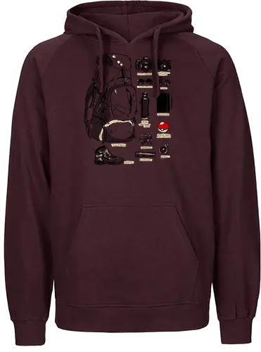 The Explorer Kit - outdoor, gaming, pocket, monster, Kit, travel - Fairtrade Hoodie
