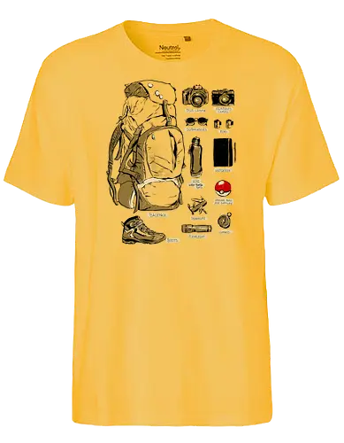 The Explorer Kit - outdoor, gaming, pocket, monster, Kit, travel - Fairtrade T-Shirt
