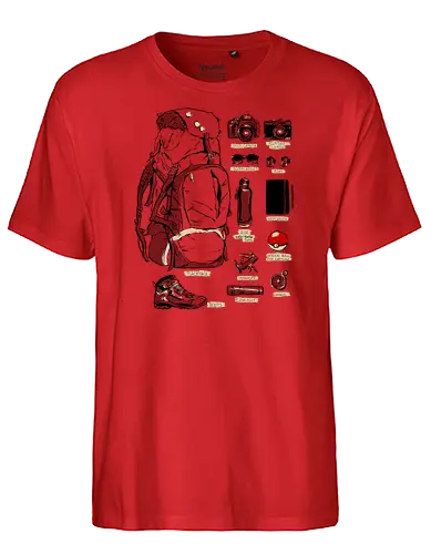 The Explorer Kit - outdoor, gaming, pocket, monster, Kit, travel - Fairtrade T-Shirt
