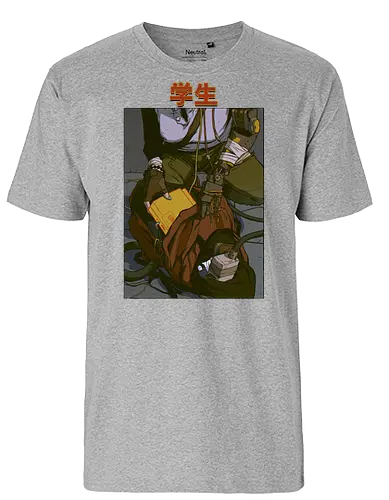 Student - comic, cyborg, cyberpunk, robot, scifi - Fairtrade T-Shirt