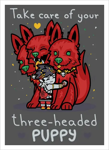 Three-hded puppy