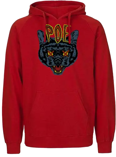 Poe's Cat - Poe, edgar allen poe, cat, katze, neko - Fairtrade Hoodie