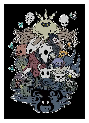 Hollow Party - gaming, Hollow, platformer, knight - Artprint