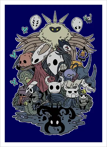 Hollow Party - gaming, Hollow, platformer, knight - Artprint