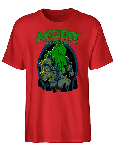 Ancient Astronaut - cthulhu, astronaut, Ancient Alien, fun, hp lovecraft, lovecraft, grt old one - Fairtrade T-Shirt