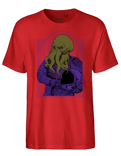 The First Astronaut - cthulhu, astronaut, fantasy, hp lovecraft, lovecraft, grt old oConsole - Fairtrade T-Shirt
