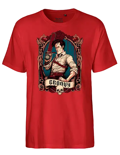 Grooviest Man On Earth - ash, horror, evil, dead - Fairtrade T-Shirt
