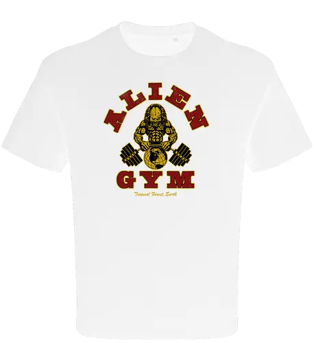 Alien Gym - alien, gym, predator - Oversize T-Shirt
