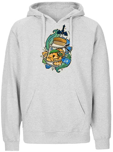 Milk in Bottle - cat, katze, Potion, Milch, milk, gaming, Hero of Time - Fairtrade Hoodie