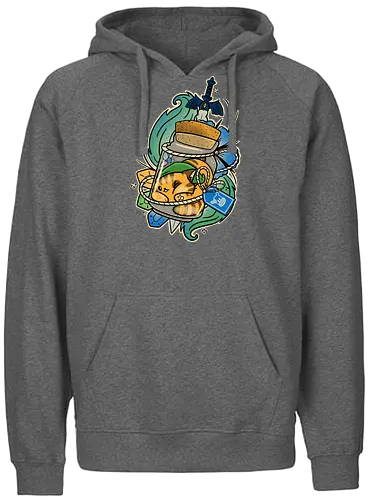 Milk in Bottle - cat, katze, Potion, Milch, milk, gaming, Hero of Time - Fairtrade Hoodie