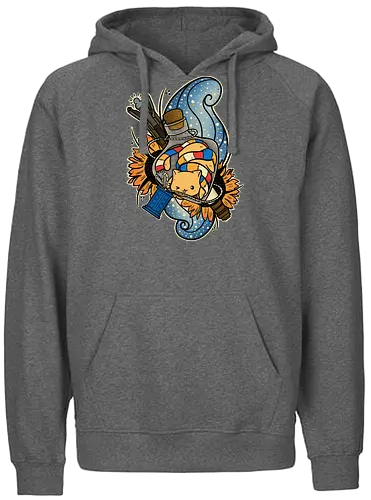 Timey Wimey in Bottle - katze, cat, Potion, doctor, who, time, tardis - Fairtrade Hoodie