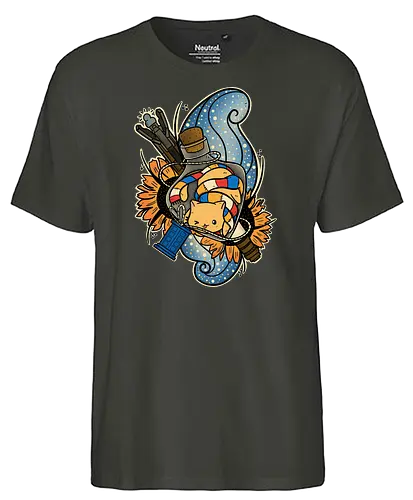 Timey Wimey in Bottle - katze, cat, Potion, doctor, who, time, tardis - Fairtrade T-Shirt